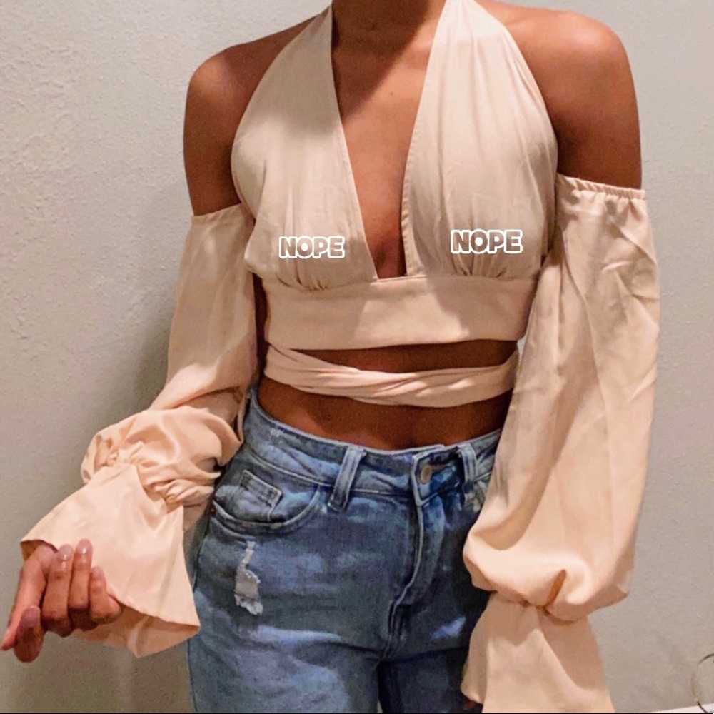 Off Shoulder Summer Wrap Crop Top